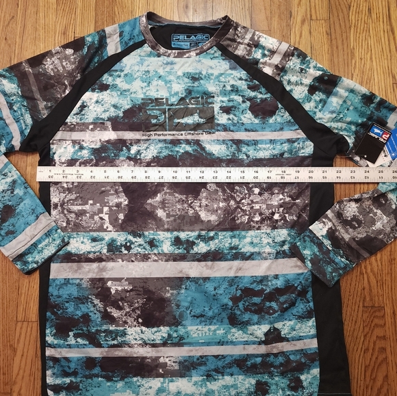 Pelagic VaporTek Mens long Sleeve performance Shirt Size M NEW Fishing Uv Cool - Picture 6 of 8